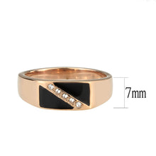 Load image into Gallery viewer, TK3831 - IP Rose Gold(Ion Plating) Stainless Steel Ring with Top Grade Crystal in Clear