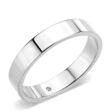 Load image into Gallery viewer, TK3832N- High Polished( No Plated) Stainless Steel Ring with Top Grade Crystal in Clear