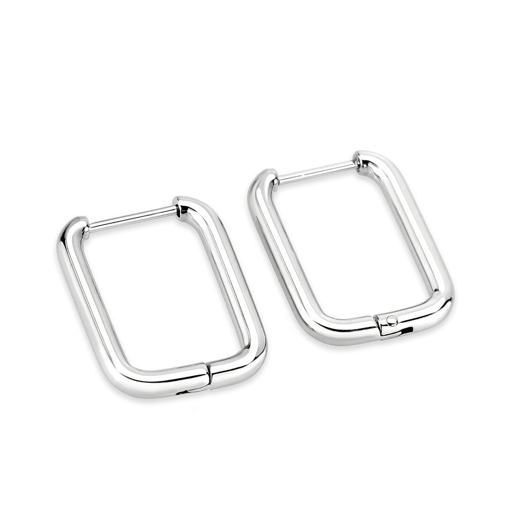 TK3841 - High Polished Minimalist Stainless Steel Earrings