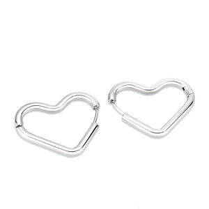 TK3842 - High Polished Minimalist Stainless Steel Earrings