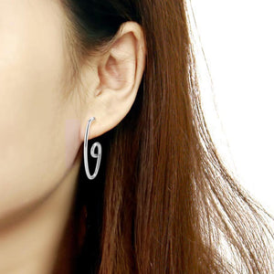 TK3843 - High Polished Minimalist Stainless Steel Earrings