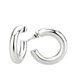 TK3844 - High Polished Minimalist Stainless Steel Earrings