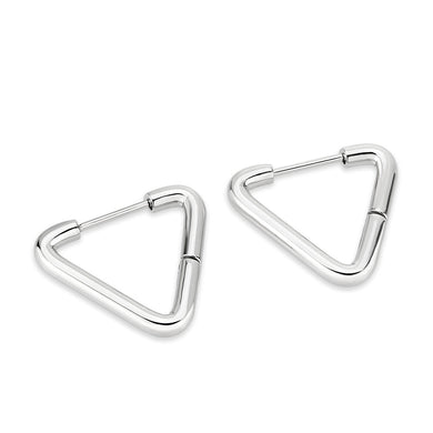 TK3847 - High Polished Minimalist Stainless Steel Earrings