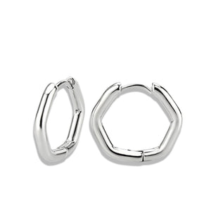 TK3849 - High Polished Minimalist Stainless Steel Earrings