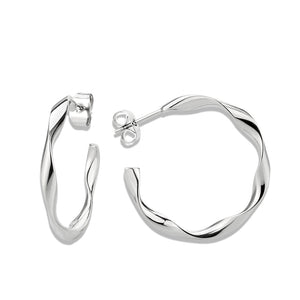 TK3850 - High Polished Minimalist Stainless Steel Earrings