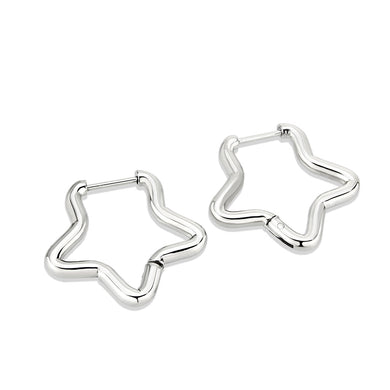 TK3851 - High Polished Minimalist Stainless Steel Earrings