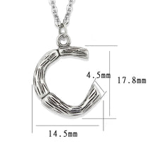 Load image into Gallery viewer, TK3853C High Polished Stainless Steel Chain Initial Pendant - Letter C