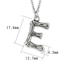 Load image into Gallery viewer, TK3853E High Polished Stainless Steel Chain Initial Pendant - Letter E