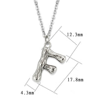 Load image into Gallery viewer, TK3853F High Polished Stainless Steel Chain Initial Pendant - Letter F