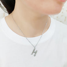 Load image into Gallery viewer, TK3853H High Polished Stainless Steel Chain Initial Pendant - Letter H