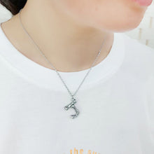 Load image into Gallery viewer, TK3853J High Polished Stainless Steel Chain Initial Pendant - Letter J