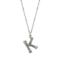 Load image into Gallery viewer, TK3853K High Polished Stainless Steel Chain Initial Pendant - Letter K