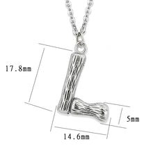 Load image into Gallery viewer, TK3853L High Polished Stainless Steel Chain Initial Pendant - Letter L