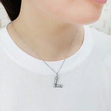 Load image into Gallery viewer, TK3853L High Polished Stainless Steel Chain Initial Pendant - Letter L