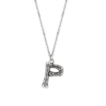 Load image into Gallery viewer, TK3853P High Polished Stainless Steel Chain Initial Pendant - Letter P