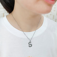 Load image into Gallery viewer, TK3853S High Polished Stainless Steel Chain Initial Pendant - Letter S