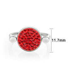 Load image into Gallery viewer, TK385401 - High polished (no plating) Stainless Steel Ring with Top Grade Crystal in Red Series