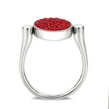 Load image into Gallery viewer, TK385401 - High polished (no plating) Stainless Steel Ring with Top Grade Crystal in Red Series