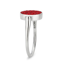 Load image into Gallery viewer, TK385401 - High polished (no plating) Stainless Steel Ring with Top Grade Crystal in Red Series