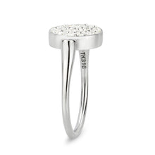 Load image into Gallery viewer, TK385404 - High polished (no plating) Stainless Steel Ring with Top Grade Crystal in Clear