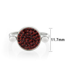 Load image into Gallery viewer, TK385407 - High polished (no plating) Stainless Steel Ring with Top Grade Crystal in Light Siam