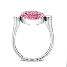 Load image into Gallery viewer, TK385410 - High polished (no plating) Stainless Steel Ring with Top Grade Crystal in Rose