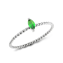 Load image into Gallery viewer, TK3861 - High polished (no plating) Stainless Steel Ring with Synthetic in Emerald