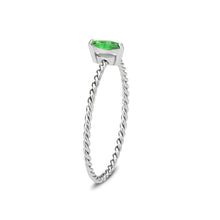 Load image into Gallery viewer, TK3861 - High polished (no plating) Stainless Steel Ring with Synthetic in Emerald