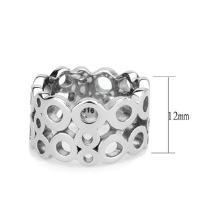 TK3865 - High polished (no plating) Stainless Steel Ring with NoStone in No Stone