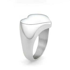 TK3878 - High polished (no plating) Stainless Steel Ring with NoStone in No Stone