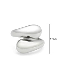 Load image into Gallery viewer, TK3883 - High polished (no plating) Stainless Steel Ring with Epoxy in Jet