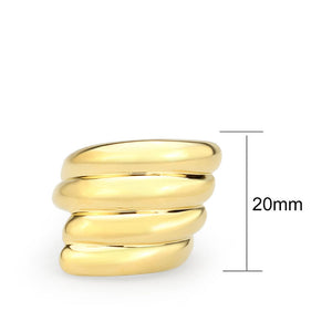 TK3886 - IP Gold(Ion Plating) Stainless Steel Ring with NoStone in No Stone