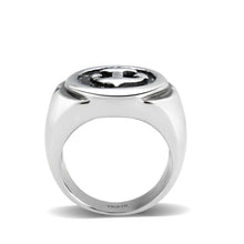 Load image into Gallery viewer, TK3895 - High polished (no plating) Stainless Steel Ring with Epoxy in Jet