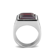 Load image into Gallery viewer, TK3897 - High polished (no plating) Stainless Steel Ring with AAA Grade CZ in Siam