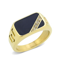 Load image into Gallery viewer, TK3898 - IP Gold(Ion Plating) Stainless Steel Ring with Top Grade Crystal in Clear