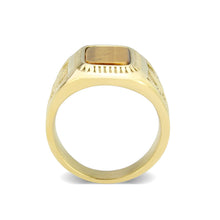 Load image into Gallery viewer, TK3900 - IP Gold(Ion Plating) Stainless Steel Ring with Synthetic in Amber