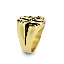 Load image into Gallery viewer, TK3907 - IP Gold(Ion Plating) Stainless Steel Ring with NoStone in Jet