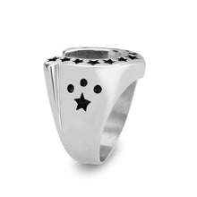 Load image into Gallery viewer, TK3912 - High polished (no plating) Stainless Steel Ring with Epoxy in Jet