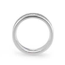 Load image into Gallery viewer, TK3914 - High polished (no plating) Stainless Steel Ring with AAA Grade CZ in Clear