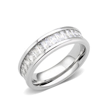 Load image into Gallery viewer, TK3914 - High polished (no plating) Stainless Steel Ring with AAA Grade CZ in Clear