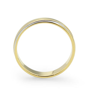 TK3918 - Two Tone IP Gold (Ion Plating) Stainless Steel Ring with NoStone in No Stone