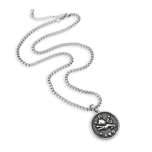 TK3921 - High polished (no plating) Stainless Steel Chain Pendant with NoStone in No Stone