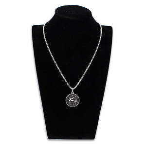 TK3922 - High polished (no plating) Stainless Steel Chain Pendant with NoStone in No Stone