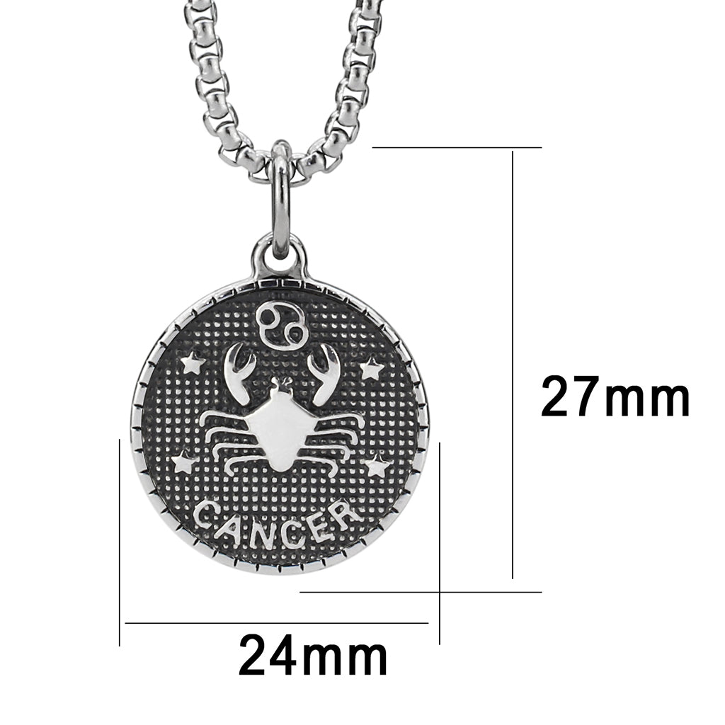 TK3923 - High polished (no plating) Stainless Steel Chain Pendant with NoStone in No Stone