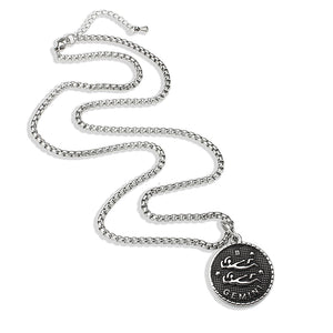 TK3924 - High polished (no plating) Stainless Steel Chain Pendant with NoStone in No Stone