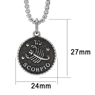 TK3926 - High polished (no plating) Stainless Steel Chain Pendant with NoStone in No Stone