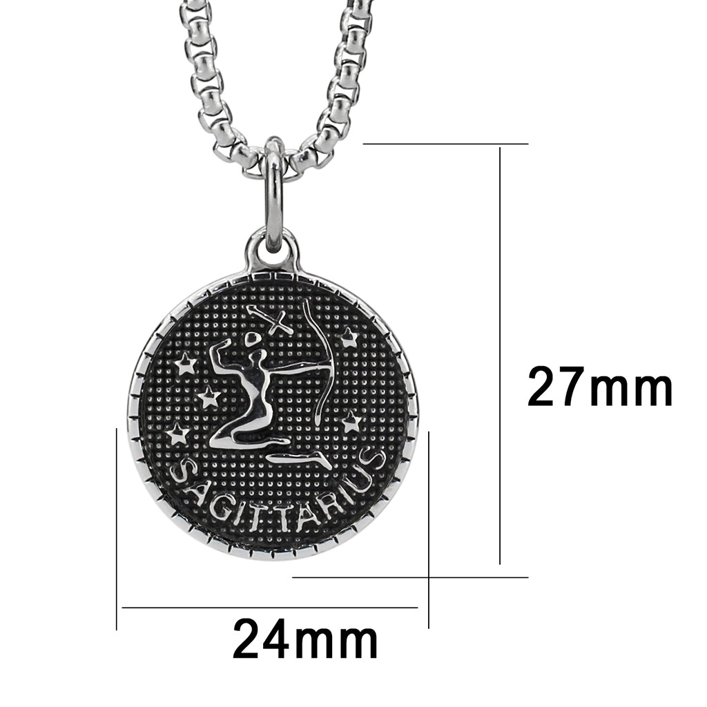 TK3927 - High polished (no plating) Stainless Steel Chain Pendant with NoStone in No Stone