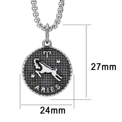 TK3931 - High polished (no plating) Stainless Steel Chain Pendant with NoStone in No Stone