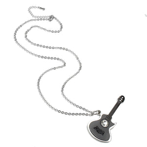 TK3933 - High polished (no plating) Stainless Steel Chain Pendant with Top Grade Crystal in Clear