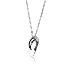 Load image into Gallery viewer, TK3942 - Two Tone IP Black Stainless Steel Chain Pendant with Top Grade Crystal in Clear